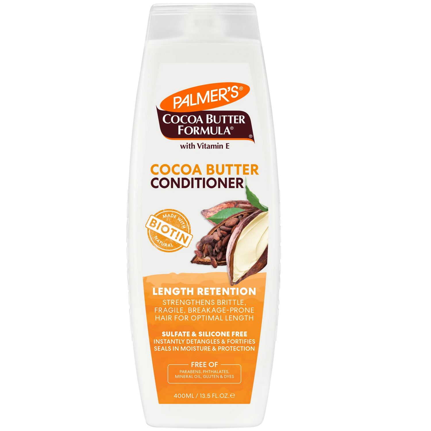 Palmer's Cocoa Butter Formula conditioner bottle on a white background
