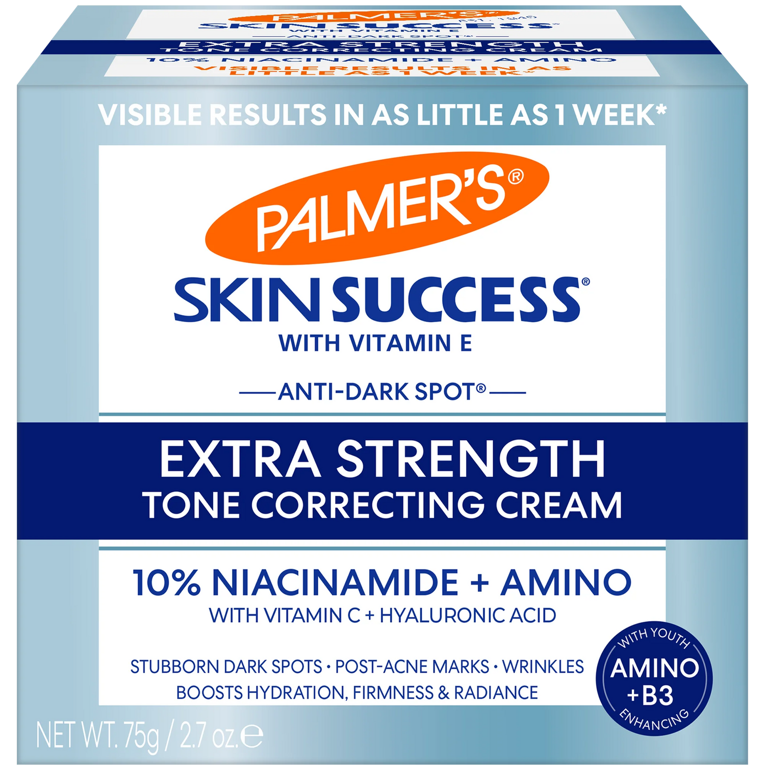 Box of Palmer's Skin Success Extra Strength Tone Correcting Cream with Vitamin E