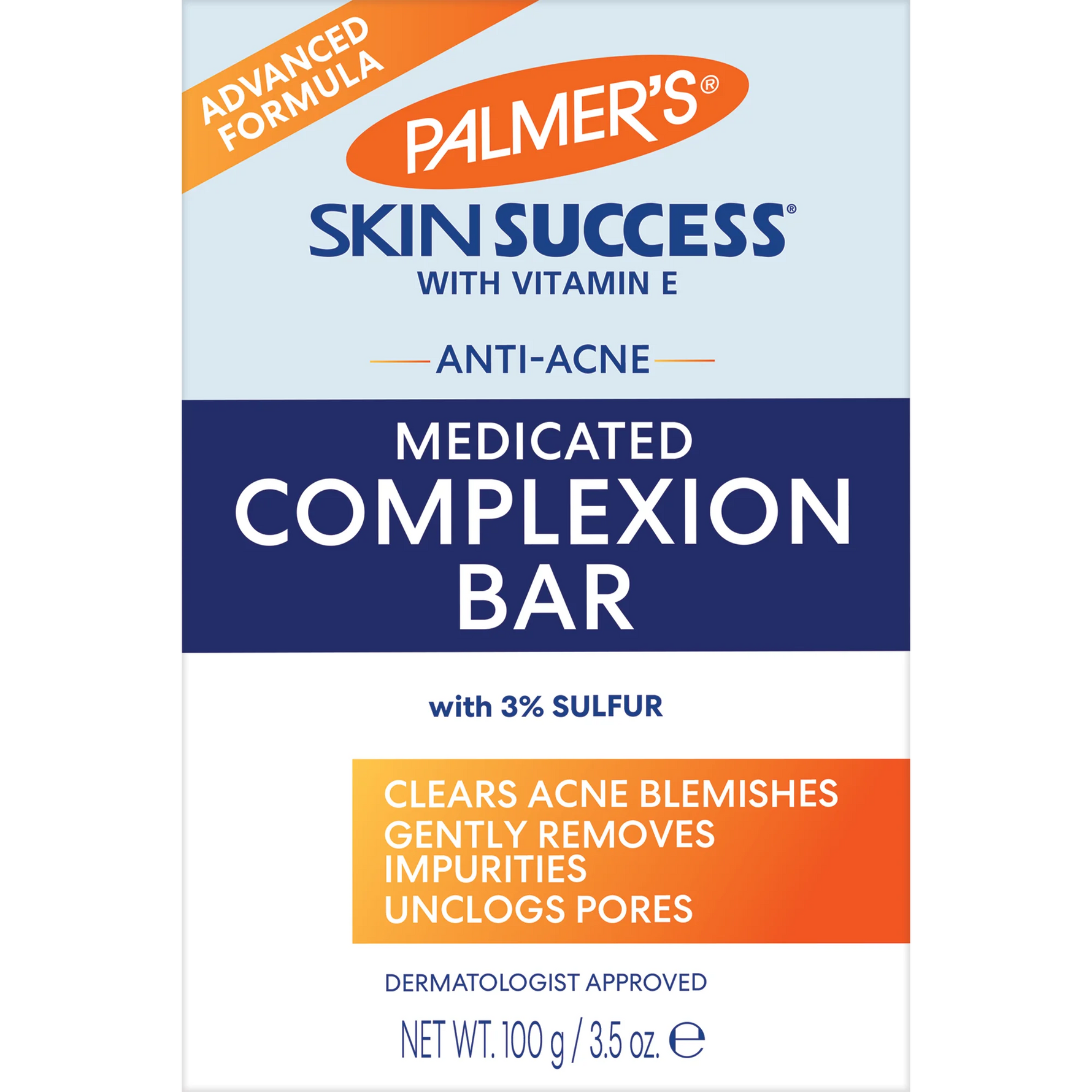 Palmer's Skin Success Medicated Complexion Bar packaging on a white background