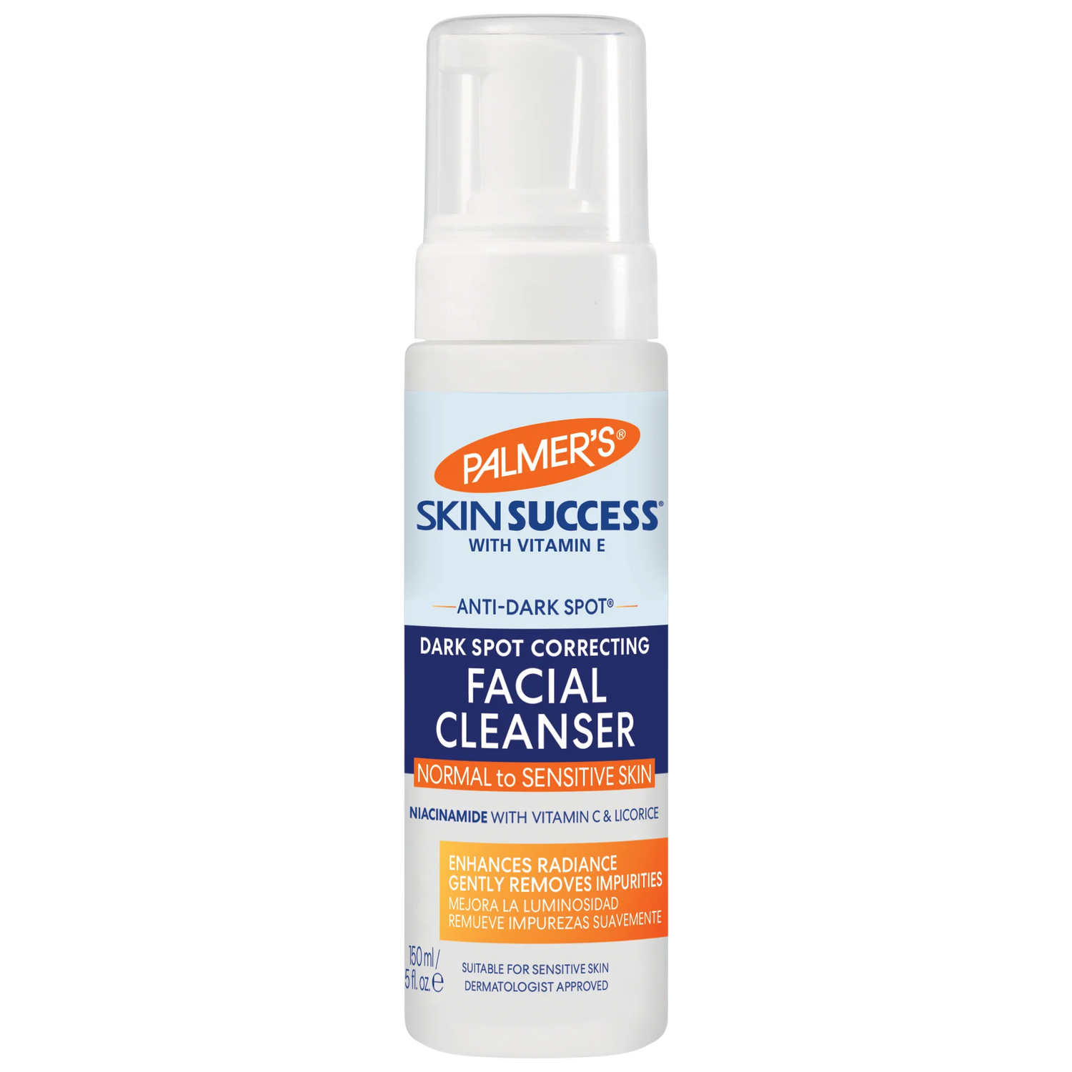 Palmer's Skin Success facial cleanser bottle on a white background