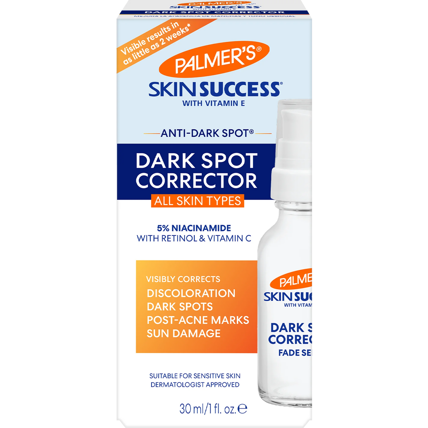 Palmer's Skin Success Dark Spot Corrector packaging on a white background