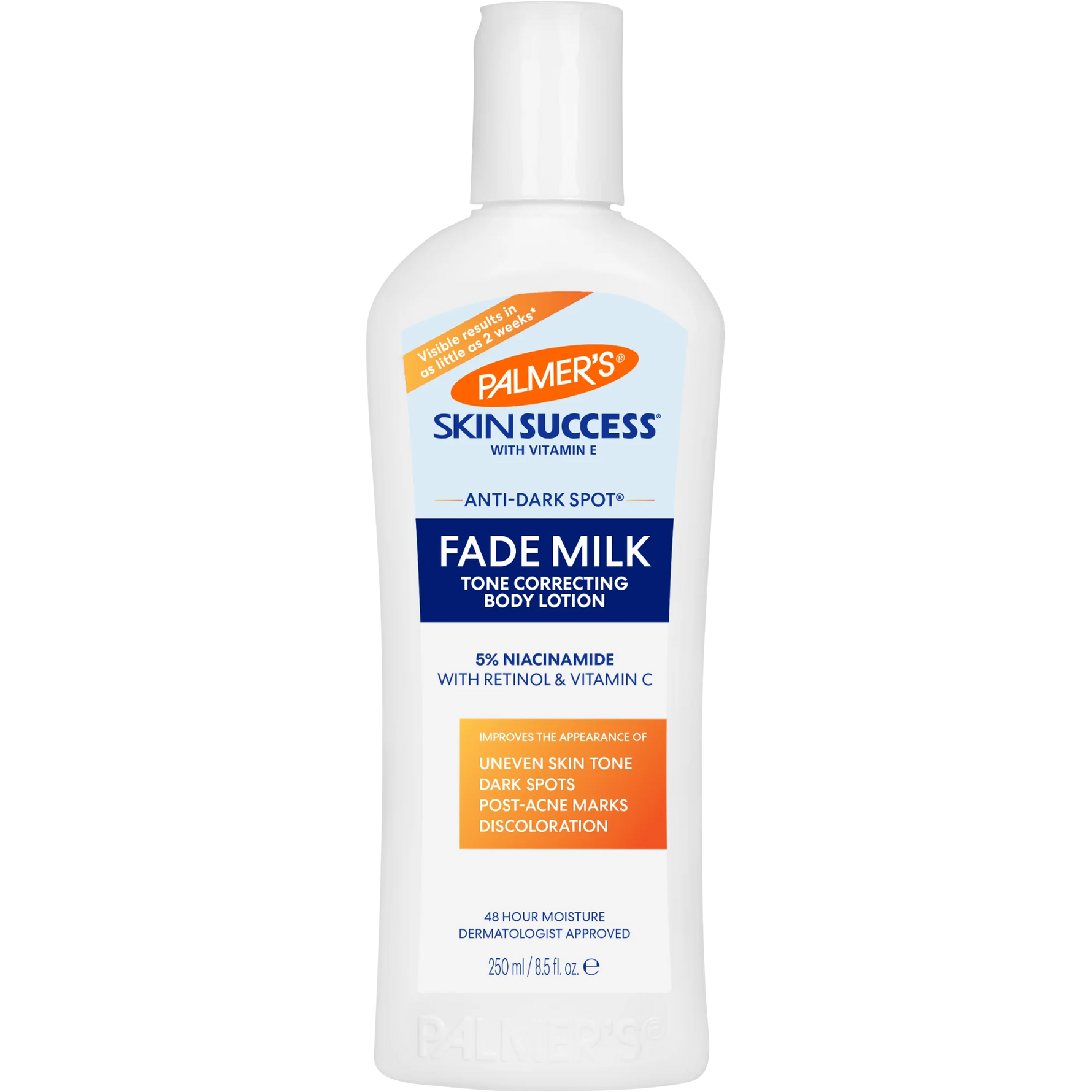 Palmer's Skin Success Fade Milk bottle on a white background