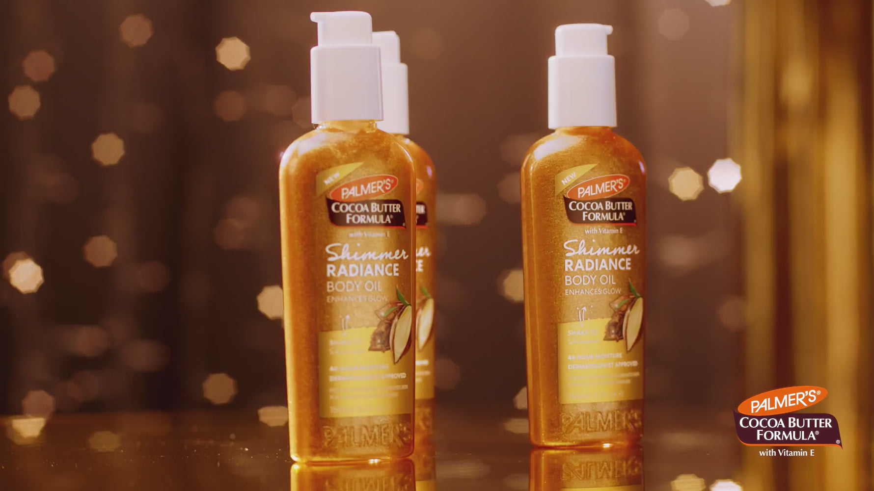 The benefits of Palmer's Shimmer Radiance Body Oil and Shimmer Stick