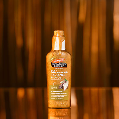 Hydration and shine are just two of the shimmer body oil benefits of Palmer's Shimmer Radiance Body Oil 